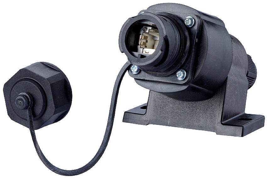 Metz Connect Network outlet Surface-mount CAT 6A 1 port Black