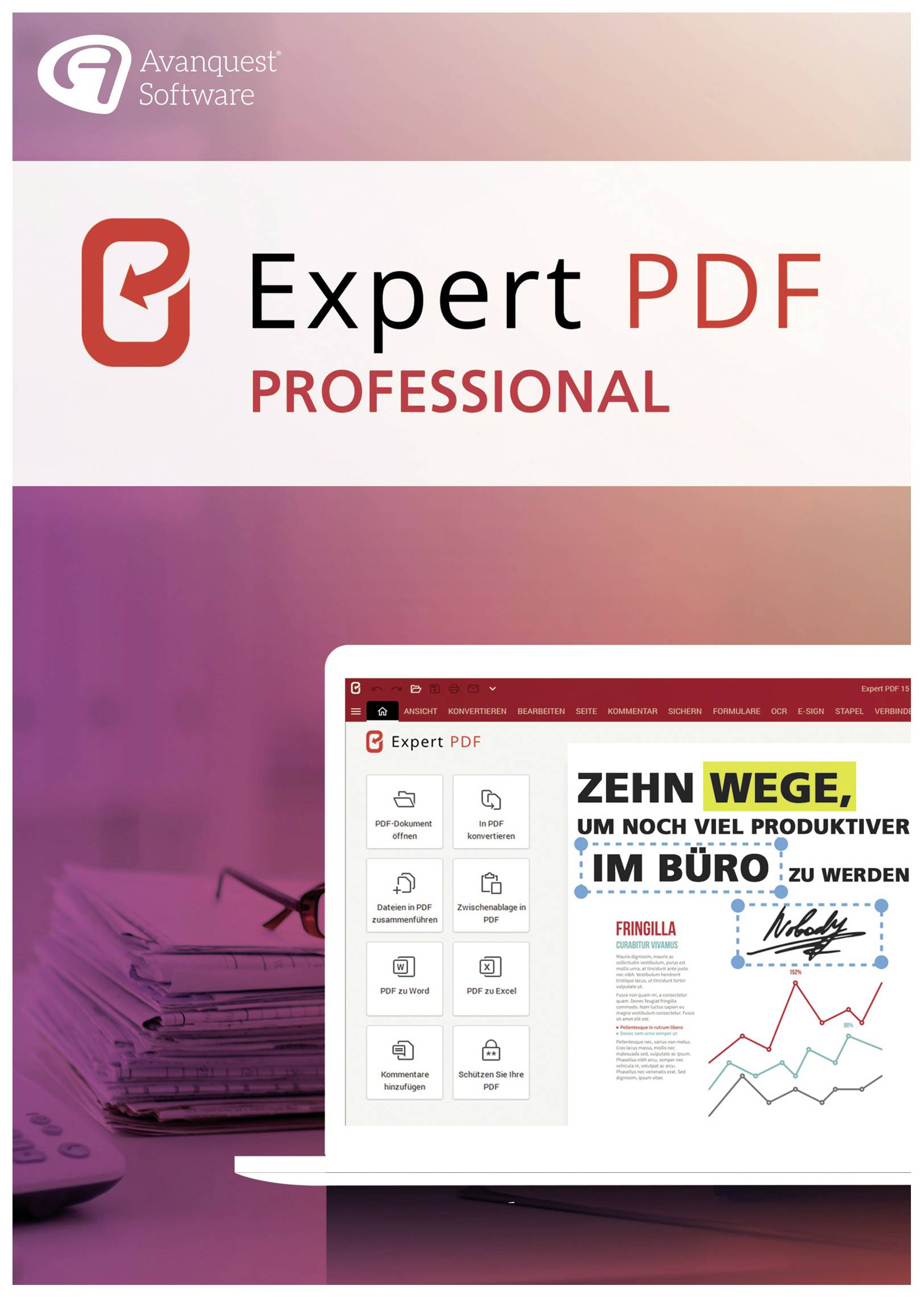 Avanquest Expert PDF 15 Professional (Code in a Box) Full version, 1 licence Windows PDF