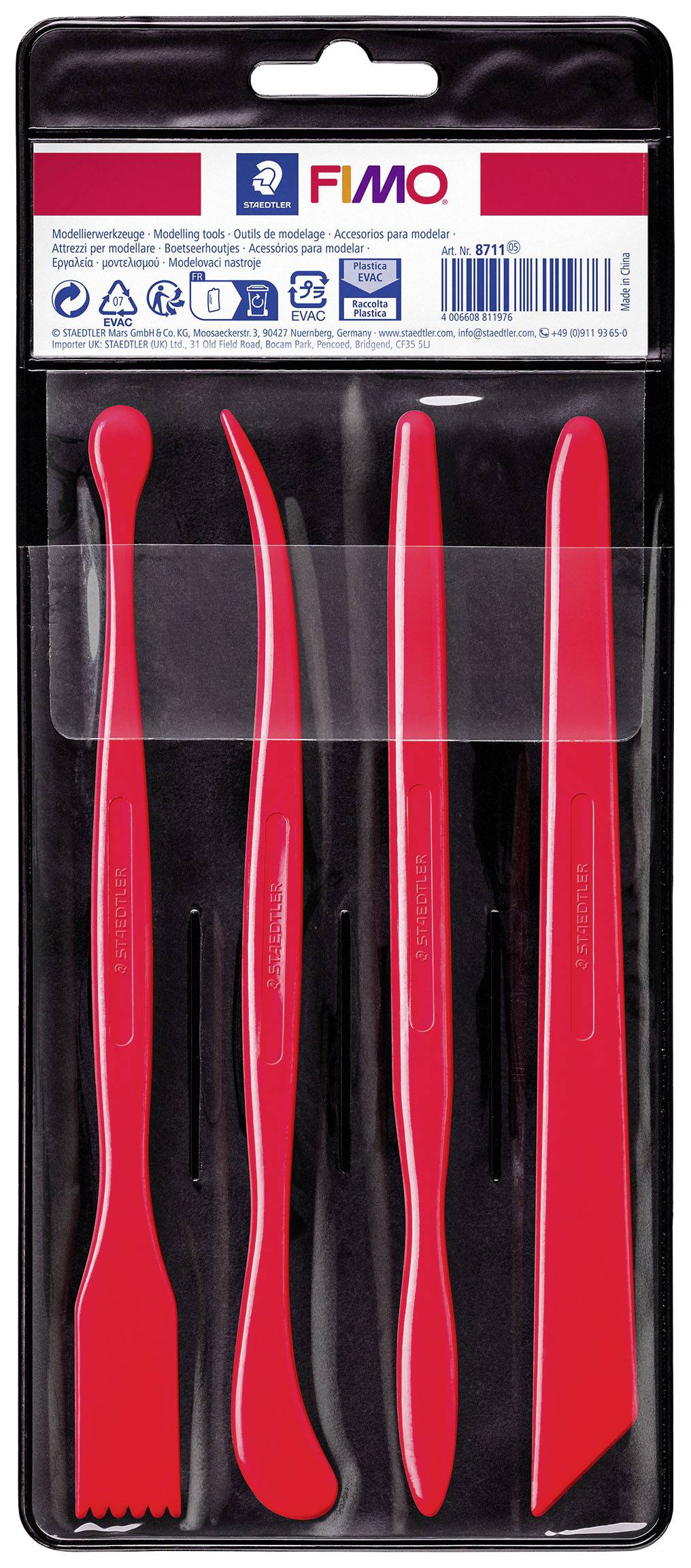 Staedtler FIMO® 8711 Modeling Tools Case with 4 different modeling tools