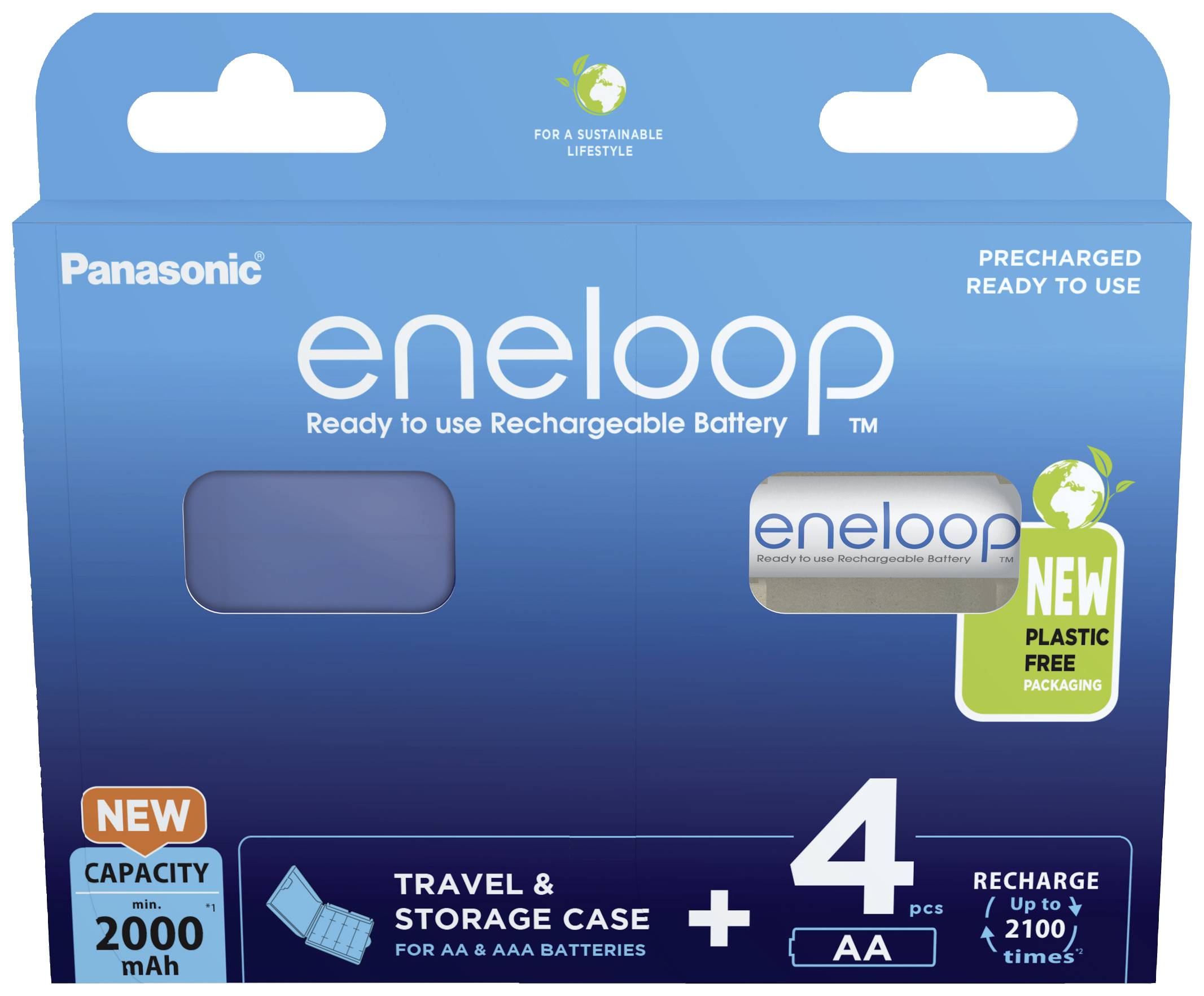 Eneloop HR06 AA battery (rechargeable) NiMH 2000 mAh 1.2 V 4 pc(s)