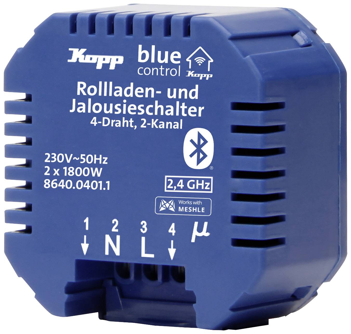 Blue-Control 1-channel Actuator Switching capacity (max.) 1800 W, 1800 W Blue