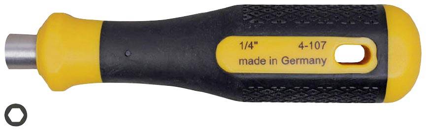 Bernstein Tools 4-107 Screwdriver handle with 1/4 inch bit magnet holder 120 mm 1/4"