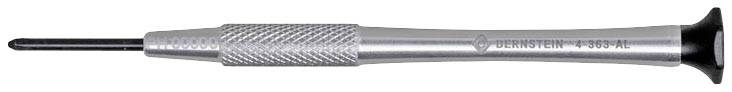 Small precision screwdriver with a knurled grip and black head, suitable for fine adjustments or repairs.