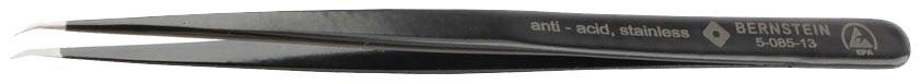 Bernstein Tools for Electronics 5-085-13 ESD Tweezers SSBB Pointed, slim, curved (30°) 140 mm