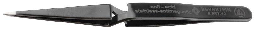 Bernstein Tools for Electronics 5-857-13 ESD Tweezers 31 Flat, curved 125 mm