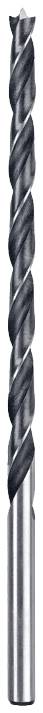 A spiral drill bit with a shiny metallic surface, suitable for precise drilling in metal or wood.