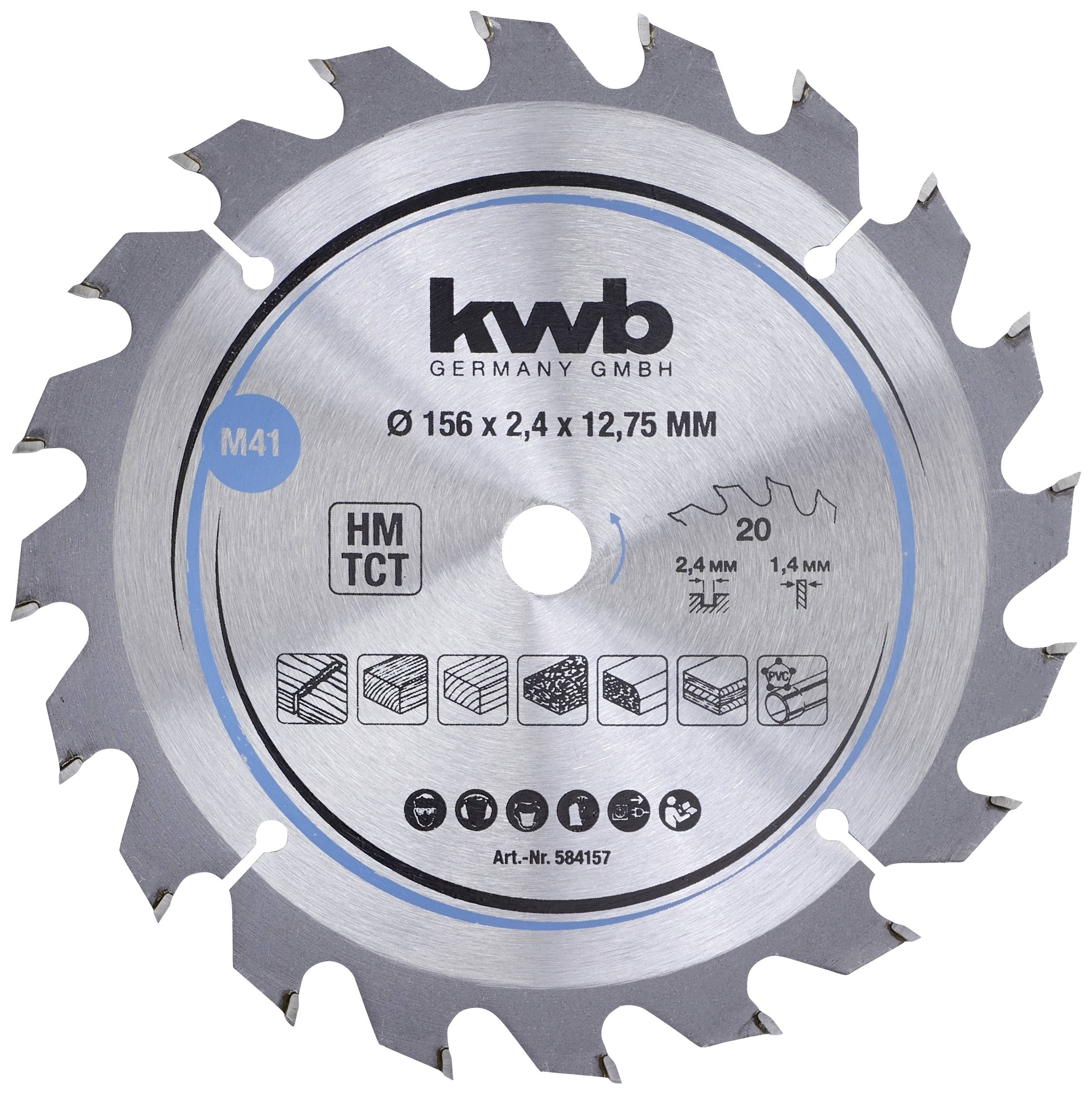 kwb 584157 Carbide metal circular saw blade 156 x 12.75 mm 1 pc(s)