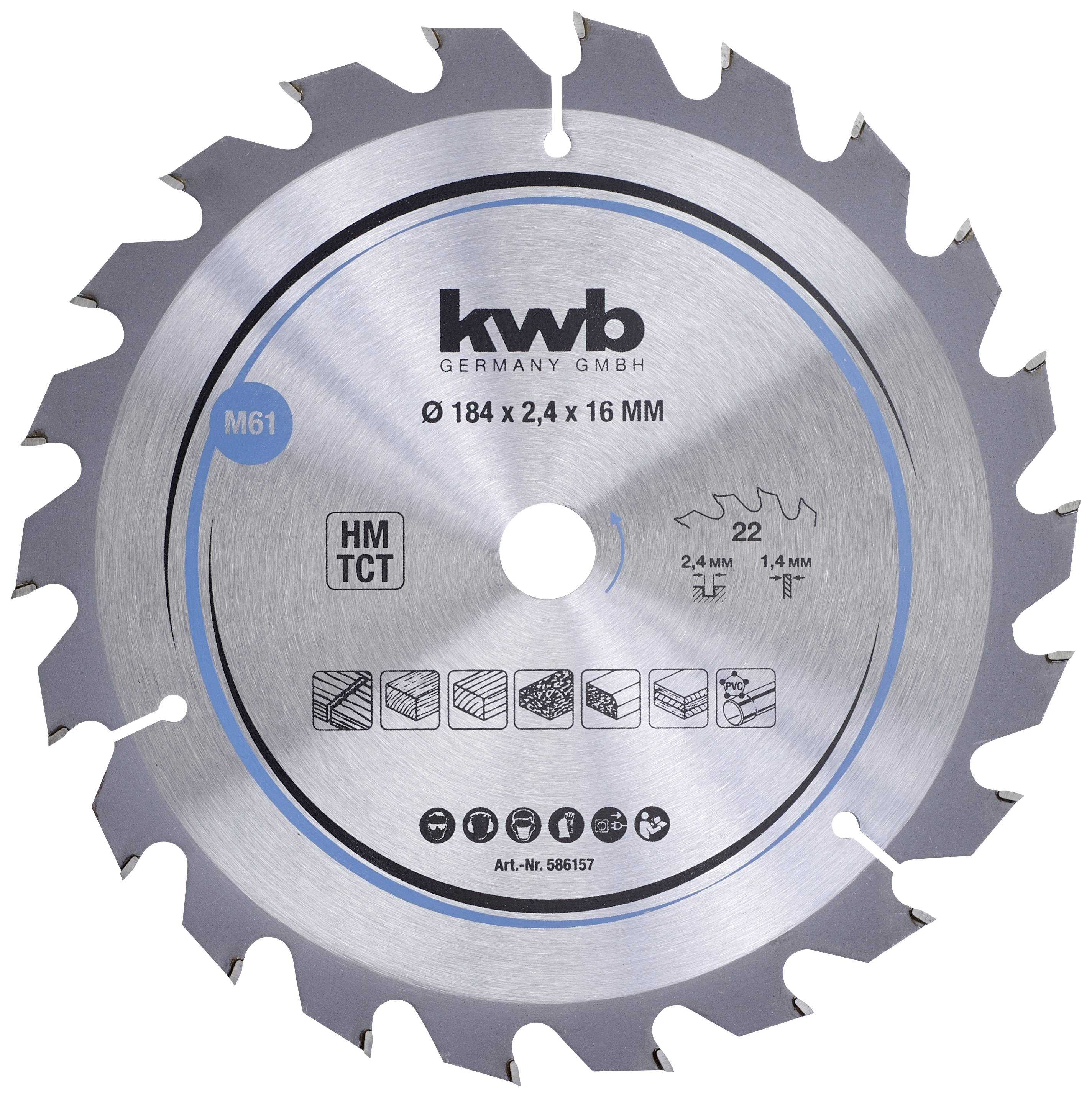 kwb 586157 Carbide metal circular saw blade 184 x 16 mm 1 pc(s)