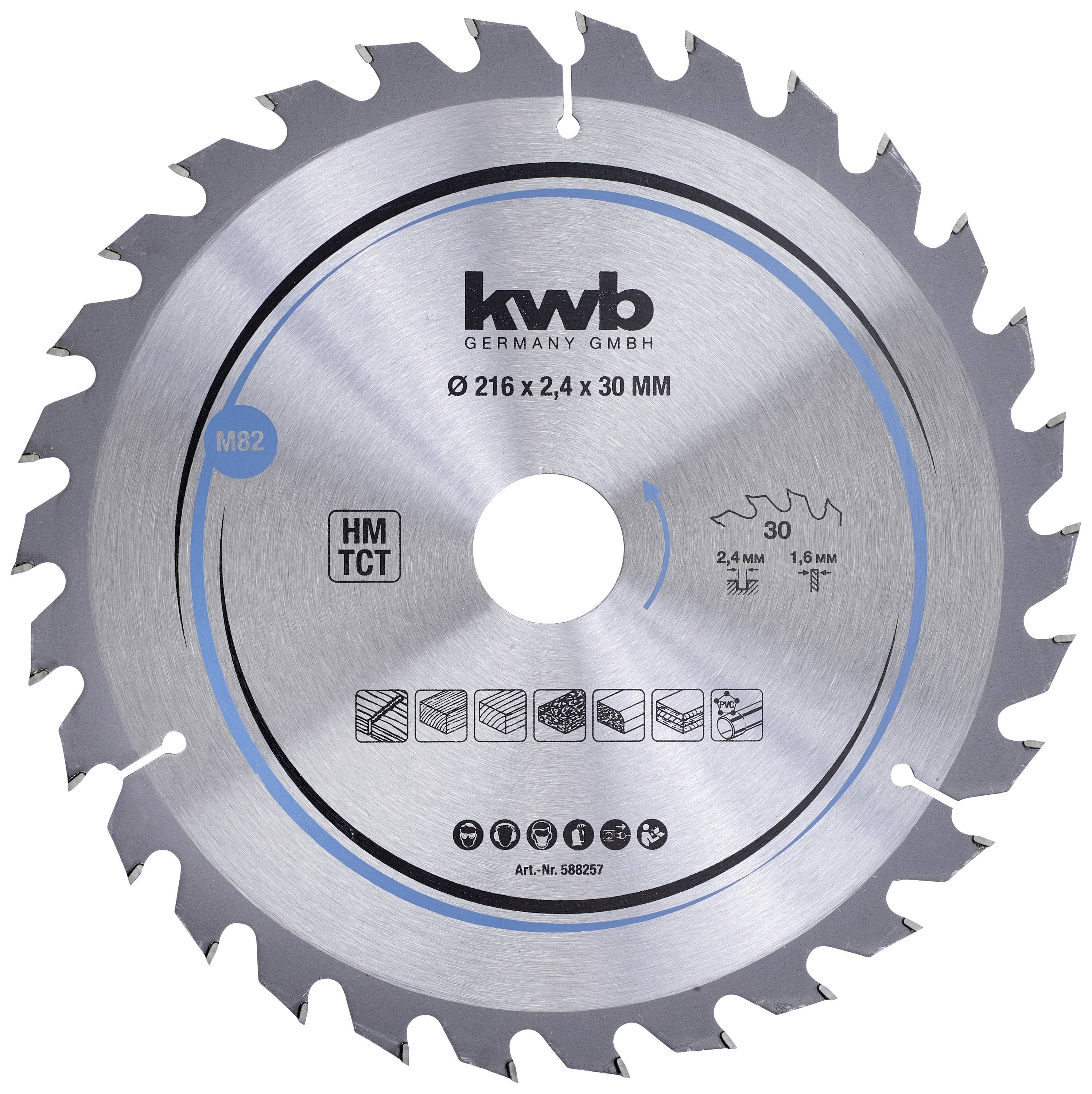 kwb 588257 Carbide metal circular saw blade 216 x 30 mm 1 pc(s)