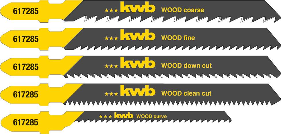 kwb 617285 Jigsaw blade set for wood 5 pc(s)