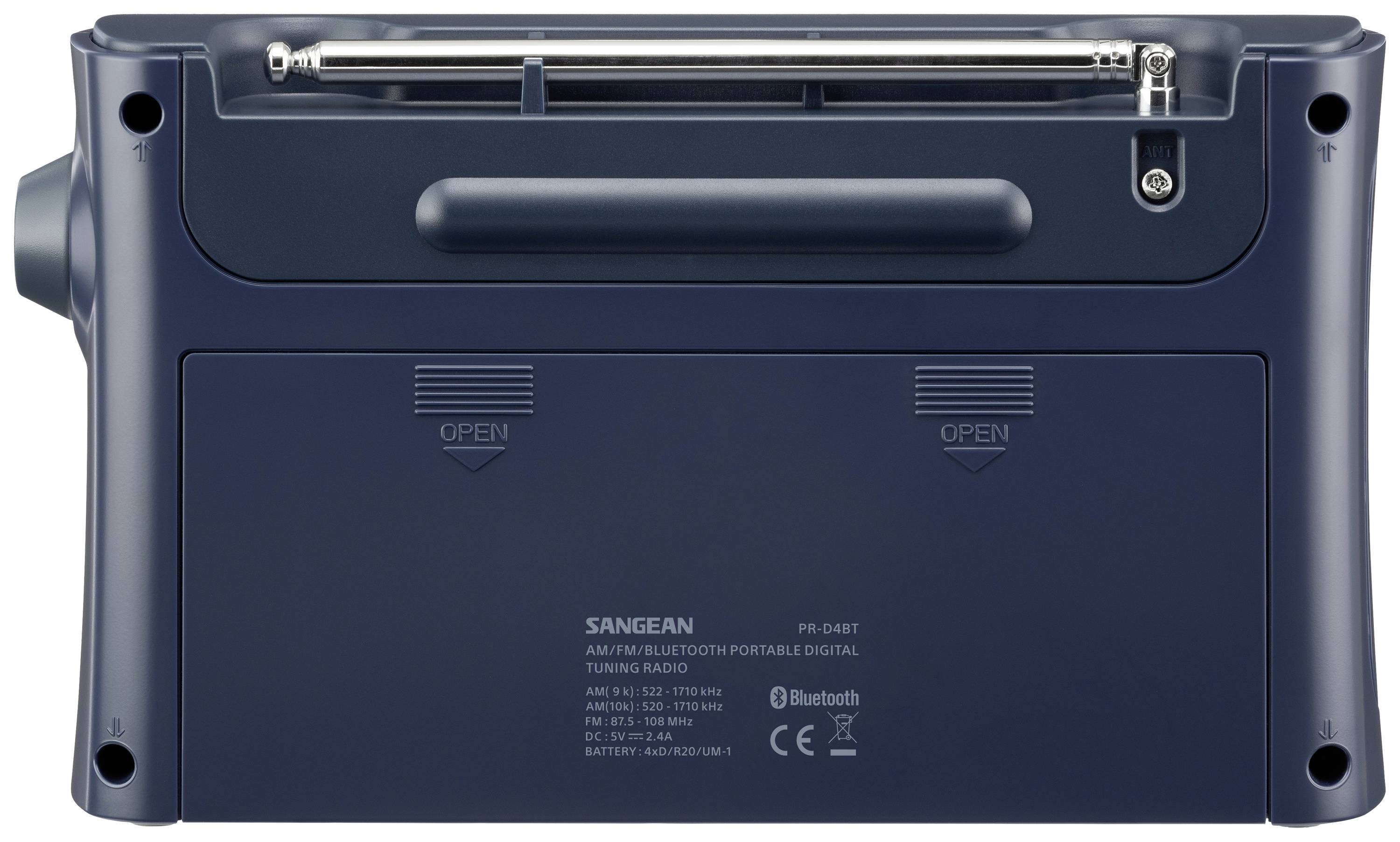 Sangean PR-D4BT Desk radio FM, AM, AM, FM Bluetooth Alarm clock Dark blue