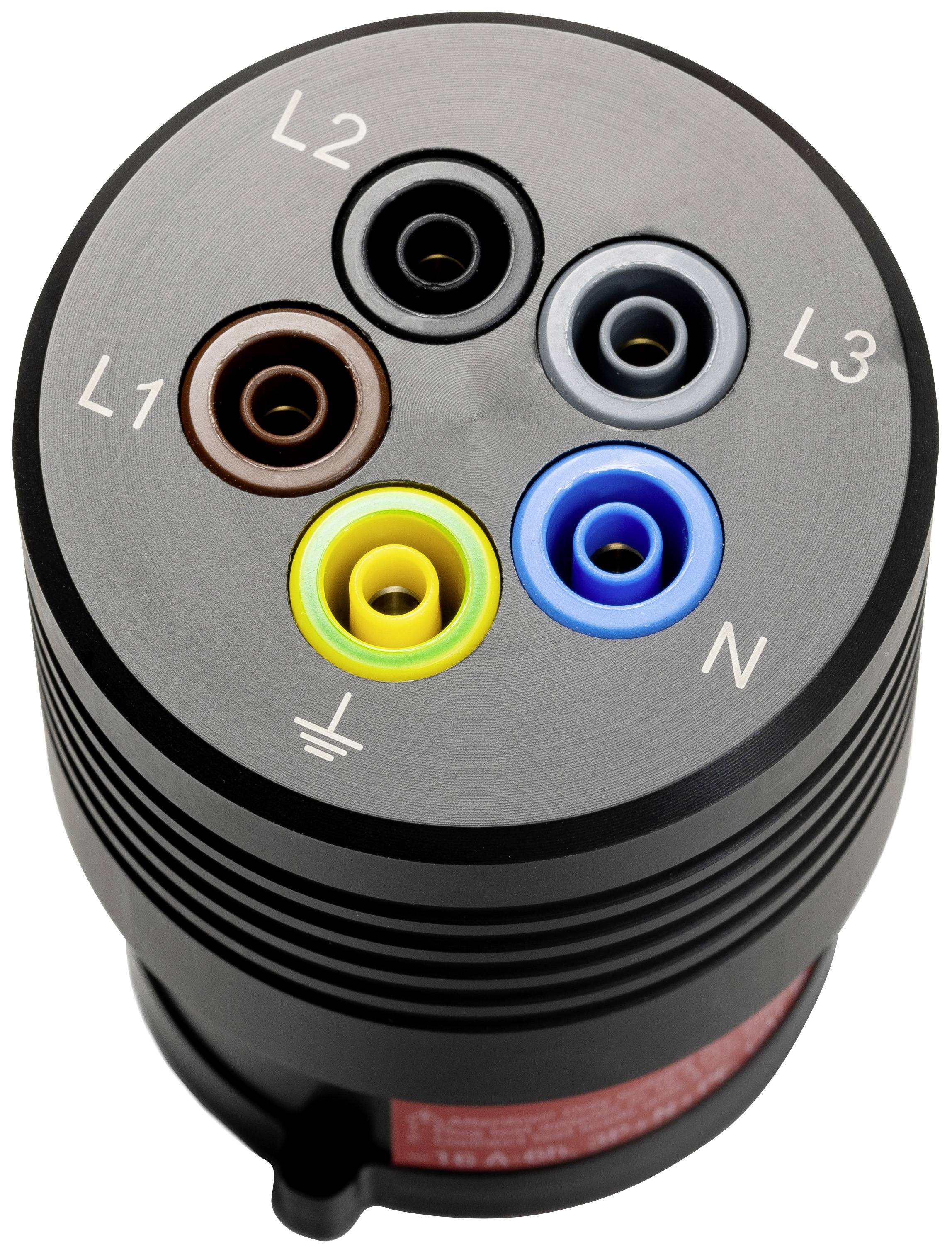 BENNING TA 7-16 Test lead adapter CEE plug (5-pin, 16 A) - 4 mm socket Black