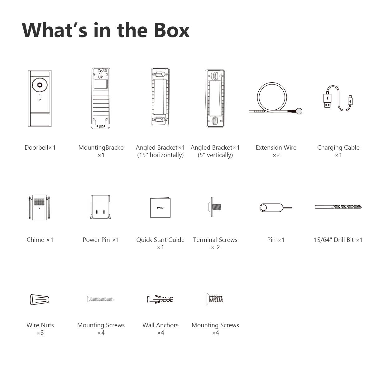 IMOU DB60/DS21-PEUR-imou Wireless door bell Complete set