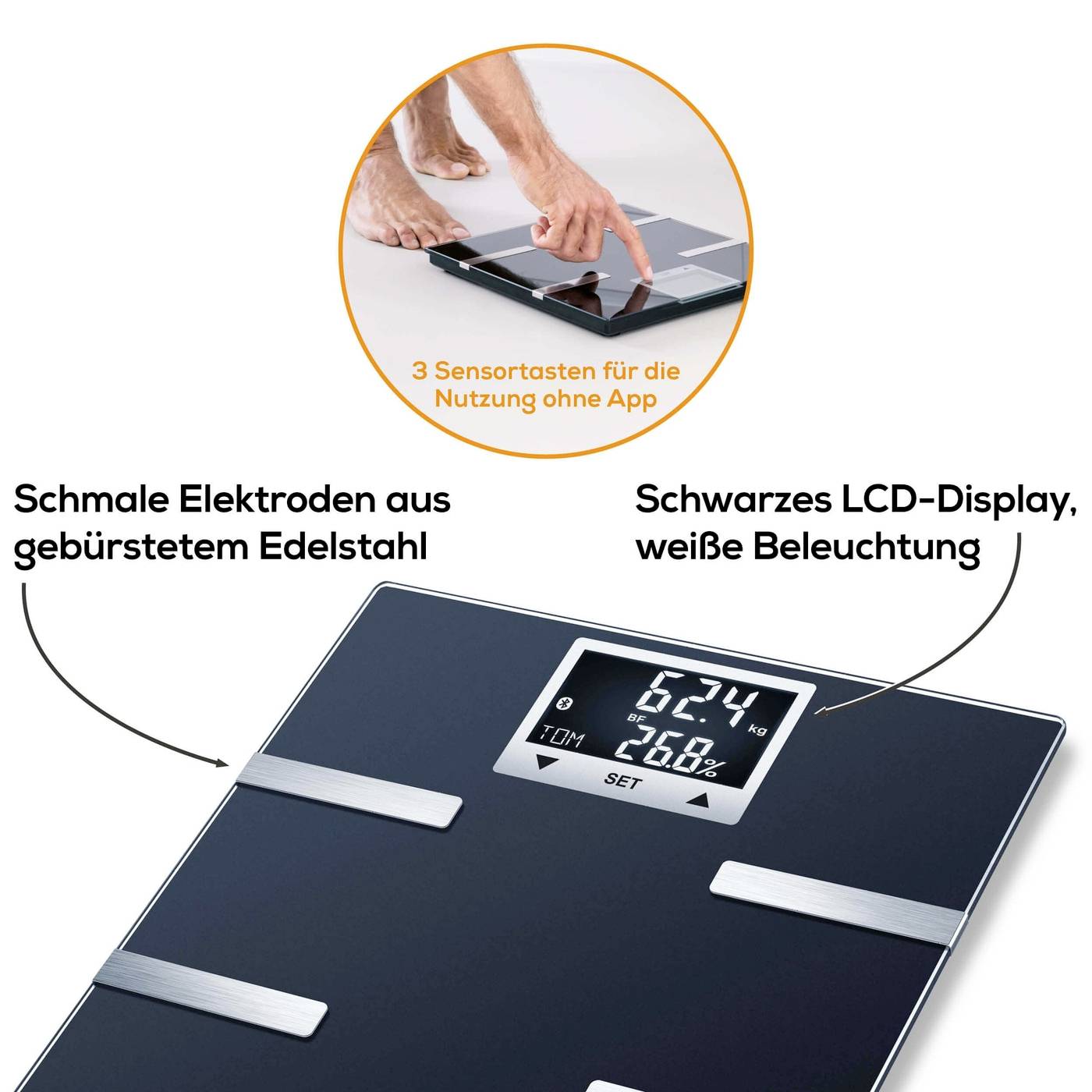 Beurer BF 720 BT Smart bathroom scales Digital Weight range=180 kg