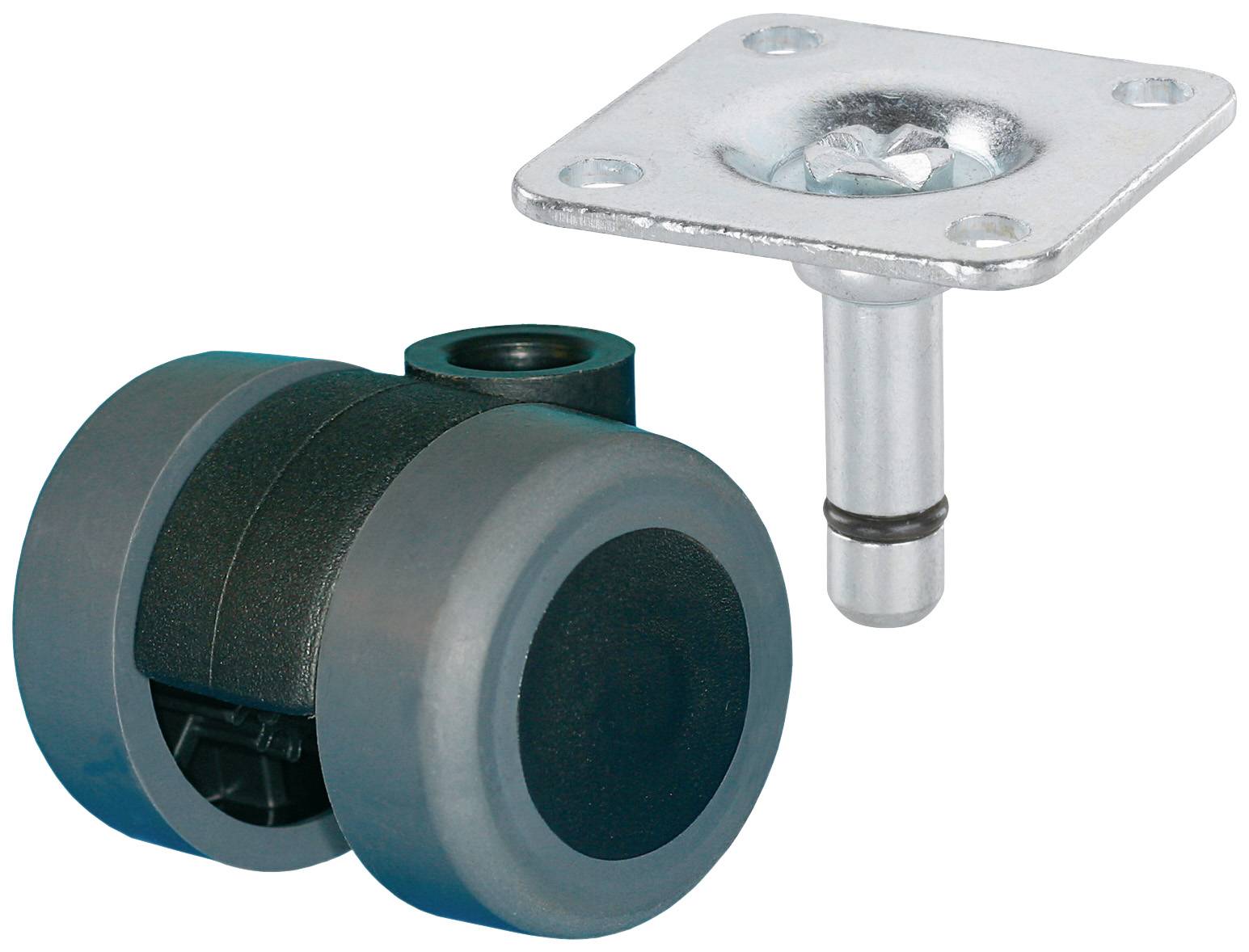 dörner + helmer 761340 761340 Twin wheel caster Wheel diameter: 35 mm Load capacity (max.): 70 kg 1 pc(s)