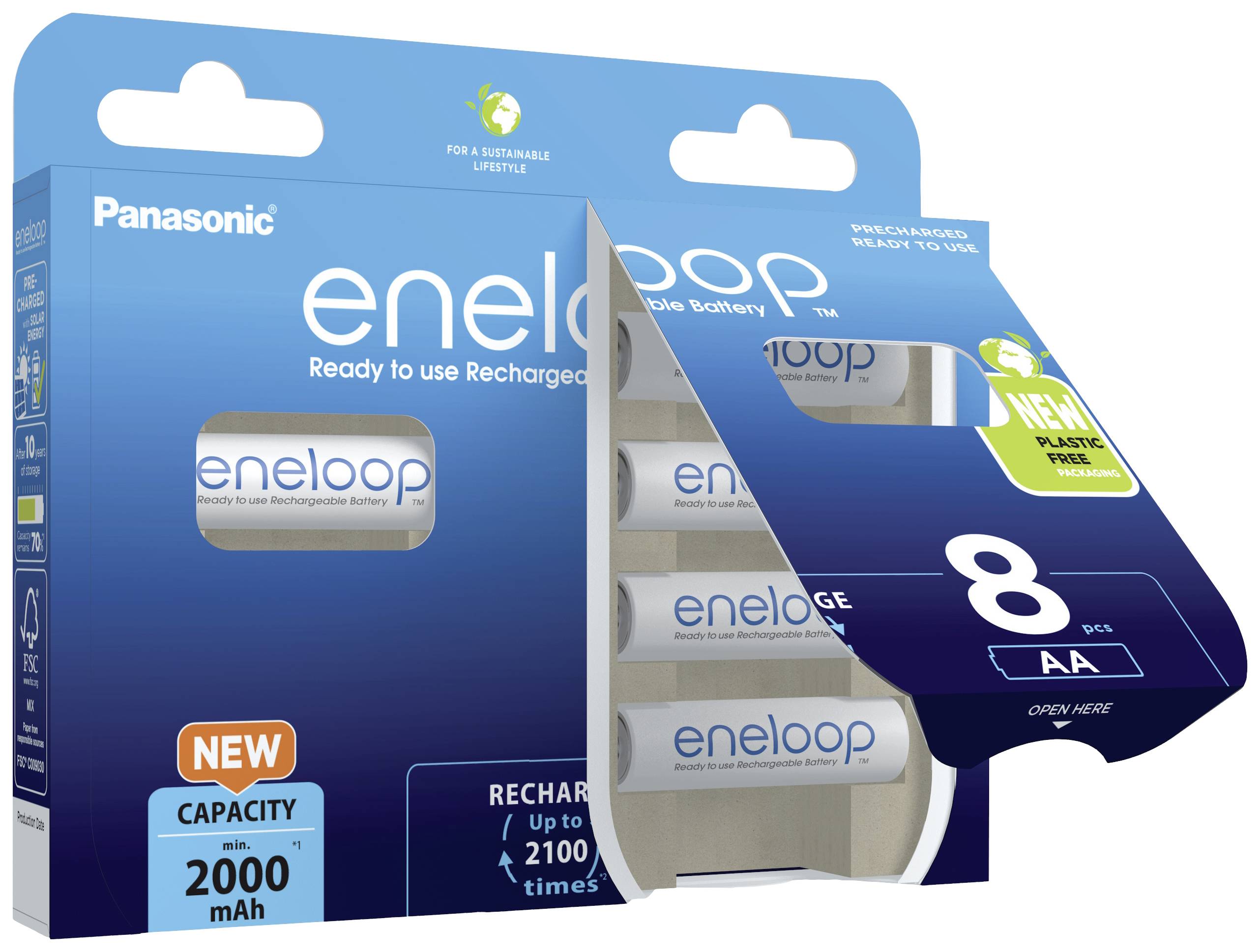 Eneloop HR06 AA battery (rechargeable) NiMH 2000 mAh 1.2 V 8 pc(s)