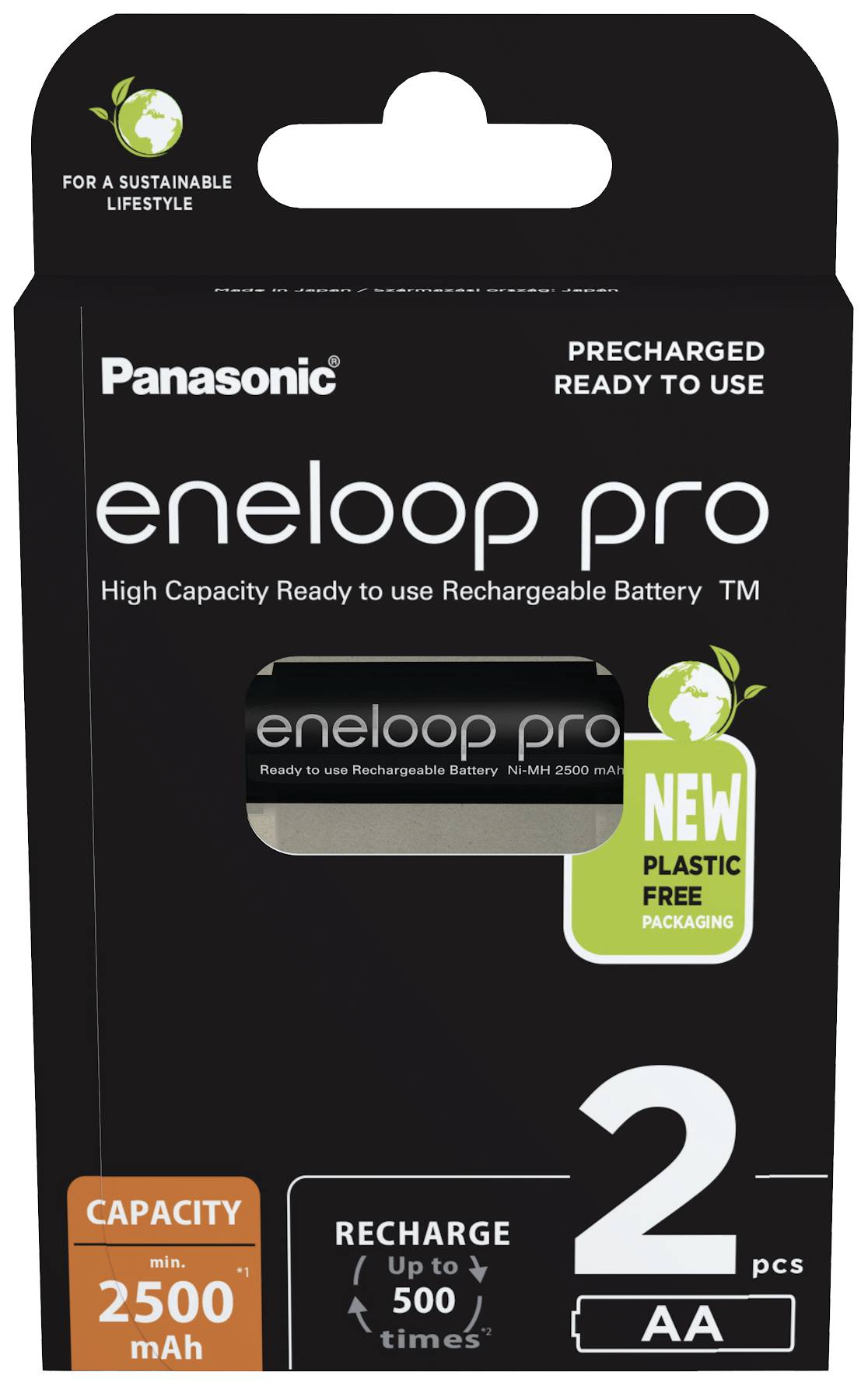 Eneloop pro HR06 AA battery (rechargeable) NiMH 2500 mAh 1.2 V 2 pc(s)