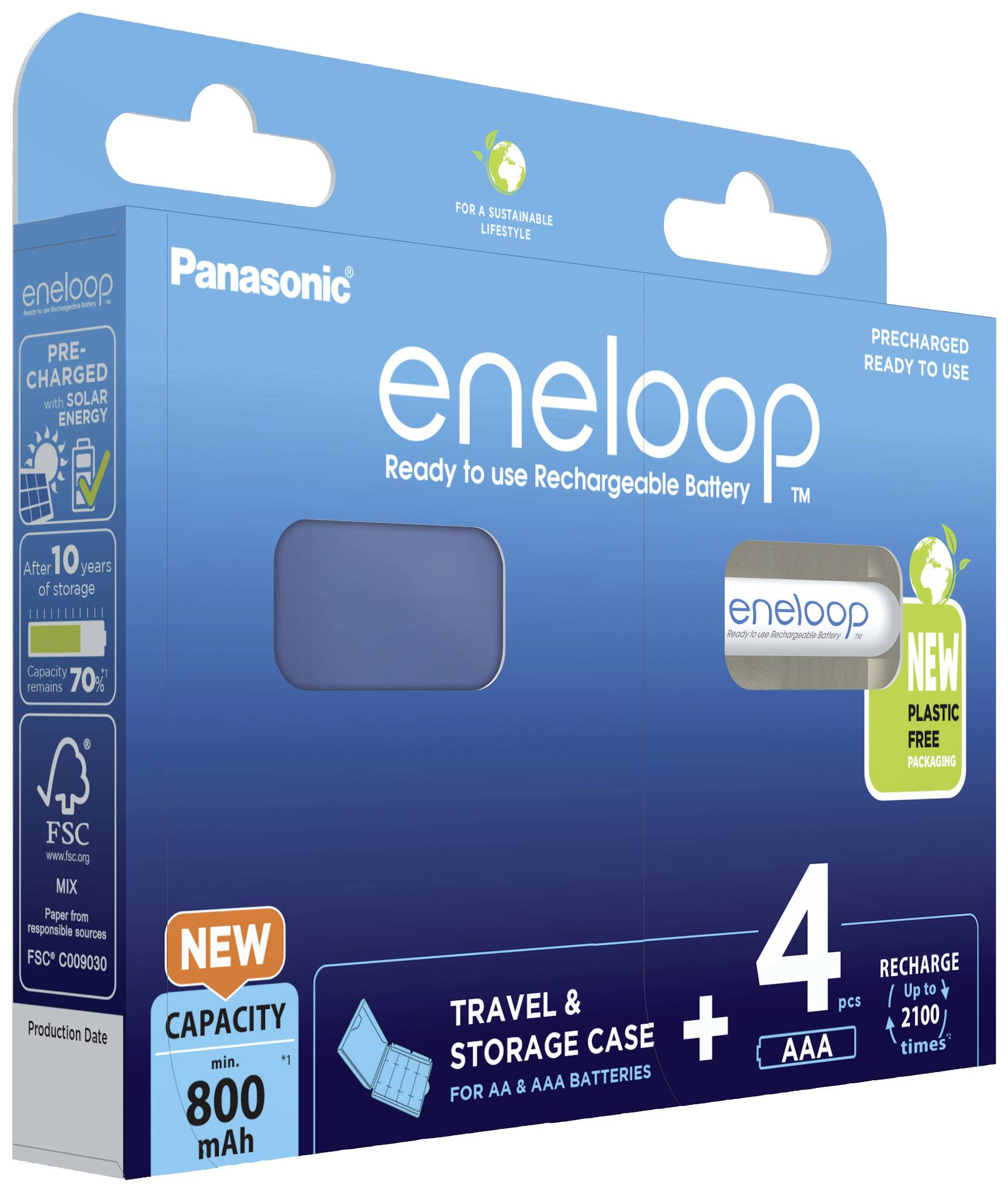 Eneloop HR03 +Box AAA battery (rechargeable) NiMH 800 mAh 1.2 V 4 pc(s)