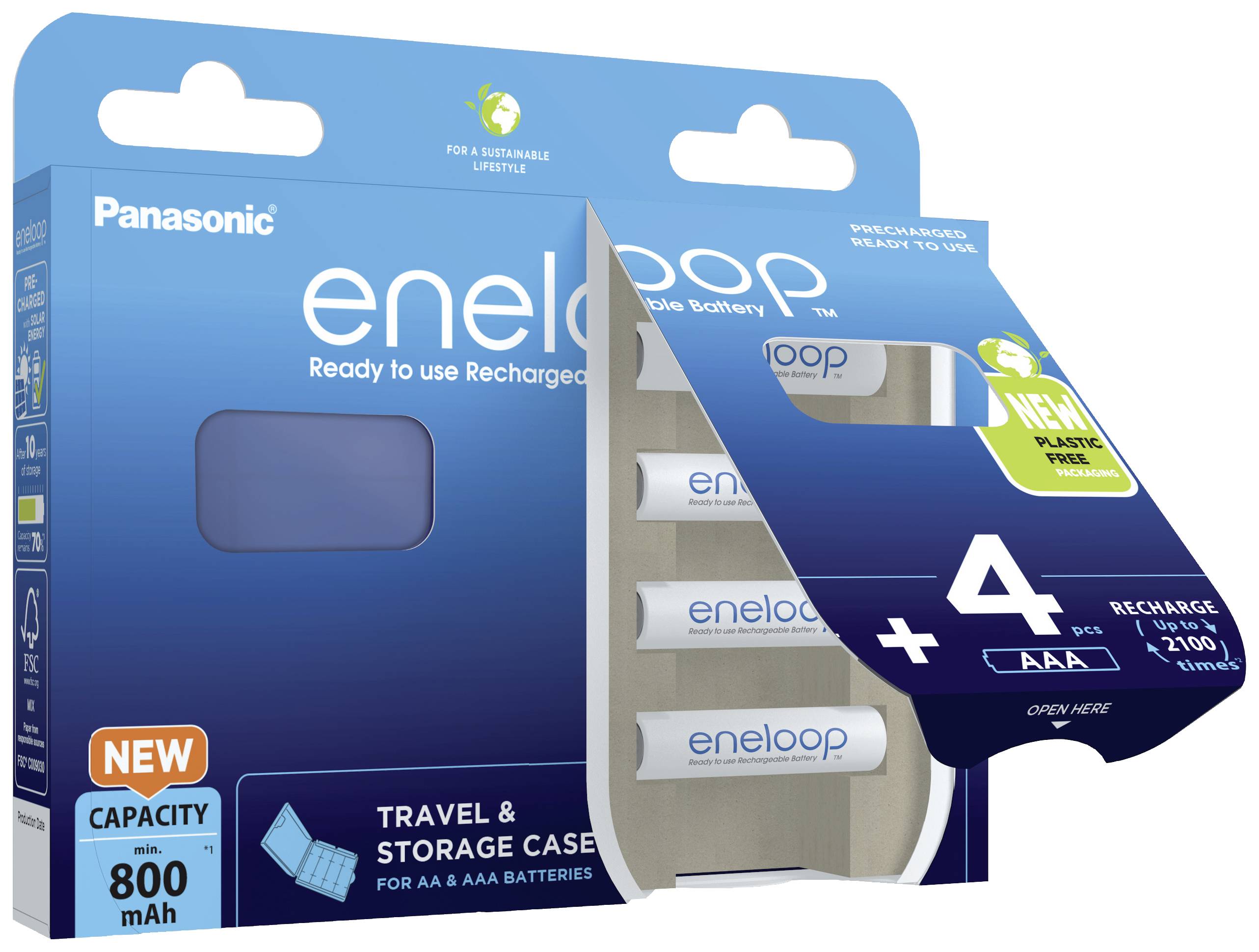 Eneloop HR03 +Box AAA battery (rechargeable) NiMH 800 mAh 1.2 V 4 pc(s)