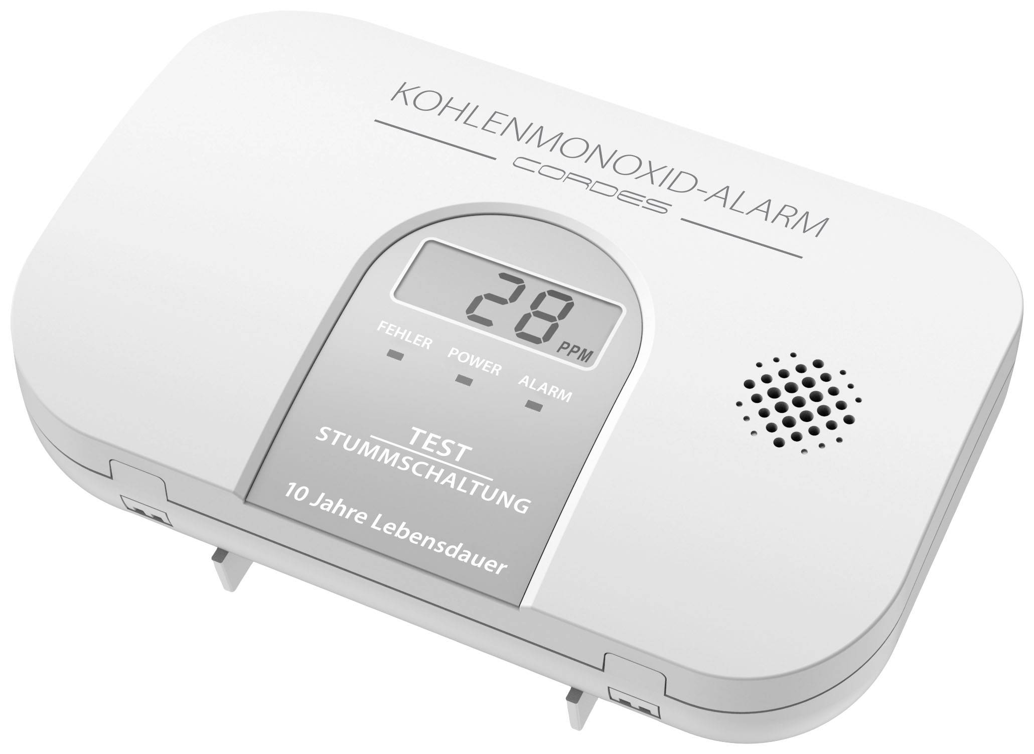 Cordes Haussicherheit CC-4100 Carbon monoxide detector battery-powered detects Carbon monoxide