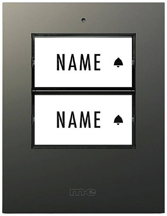 m-e modern-electronics 41305 Wireless door bell Transmitter backlit, incl. nameplate