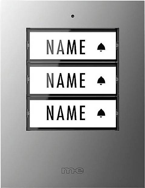 m-e modern-electronics 41306 Wireless door bell Transmitter backlit, incl. nameplate