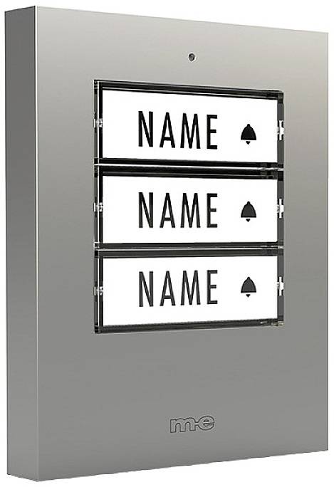 m-e modern-electronics 41306 Wireless door bell Transmitter backlit, incl. nameplate