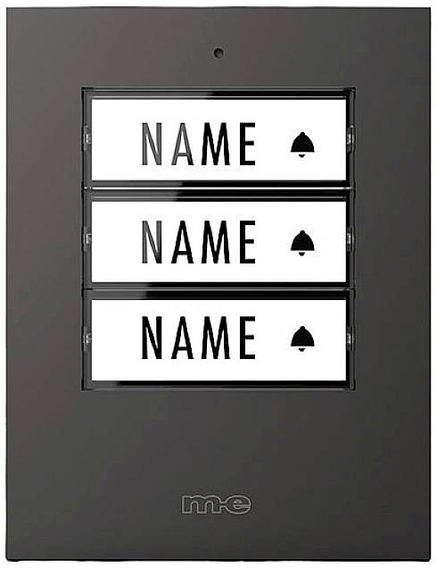 m-e modern-electronics 41307 Wireless door bell Transmitter backlit, incl. nameplate