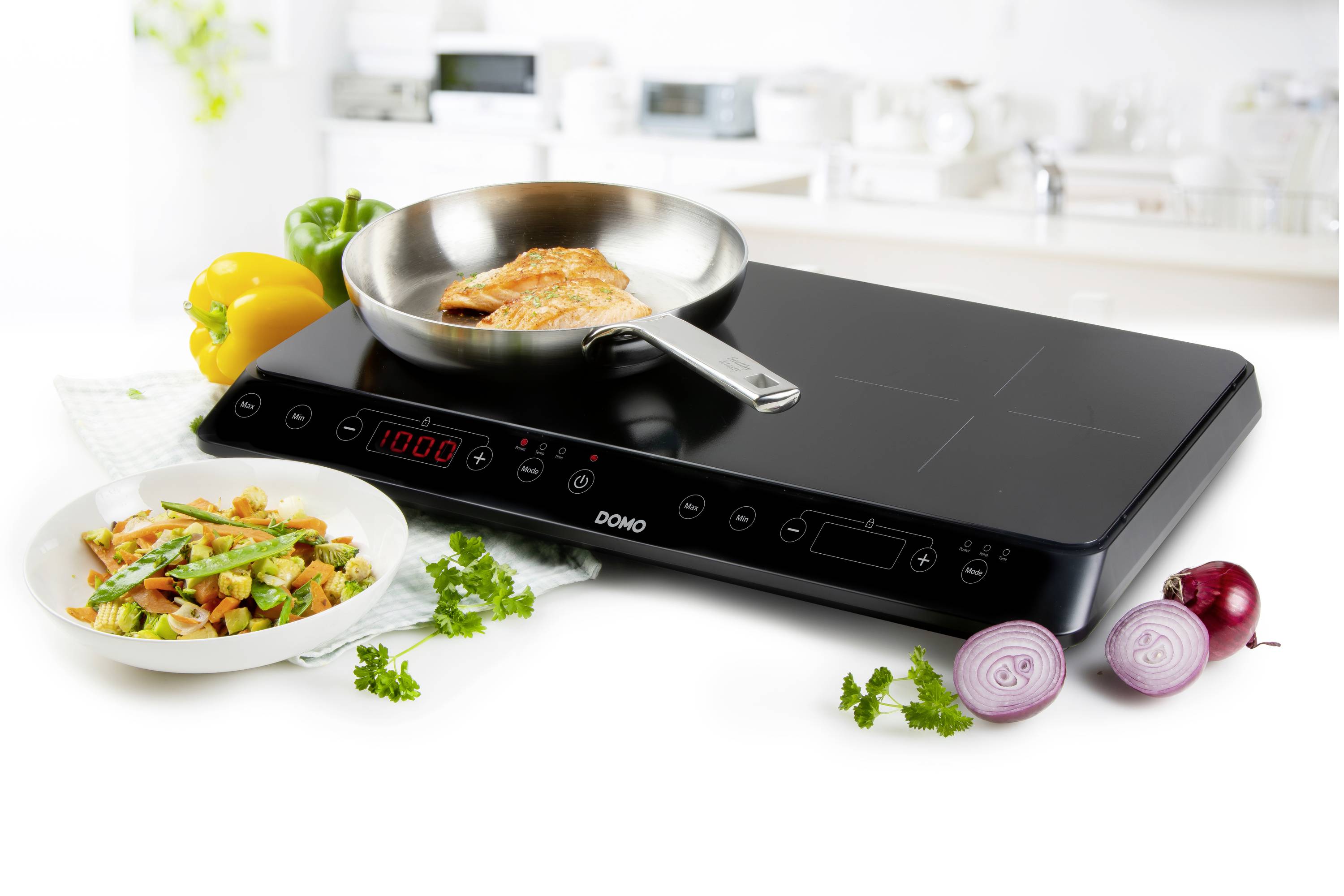 DOMO DO338IP Induction hob with display, Timer function