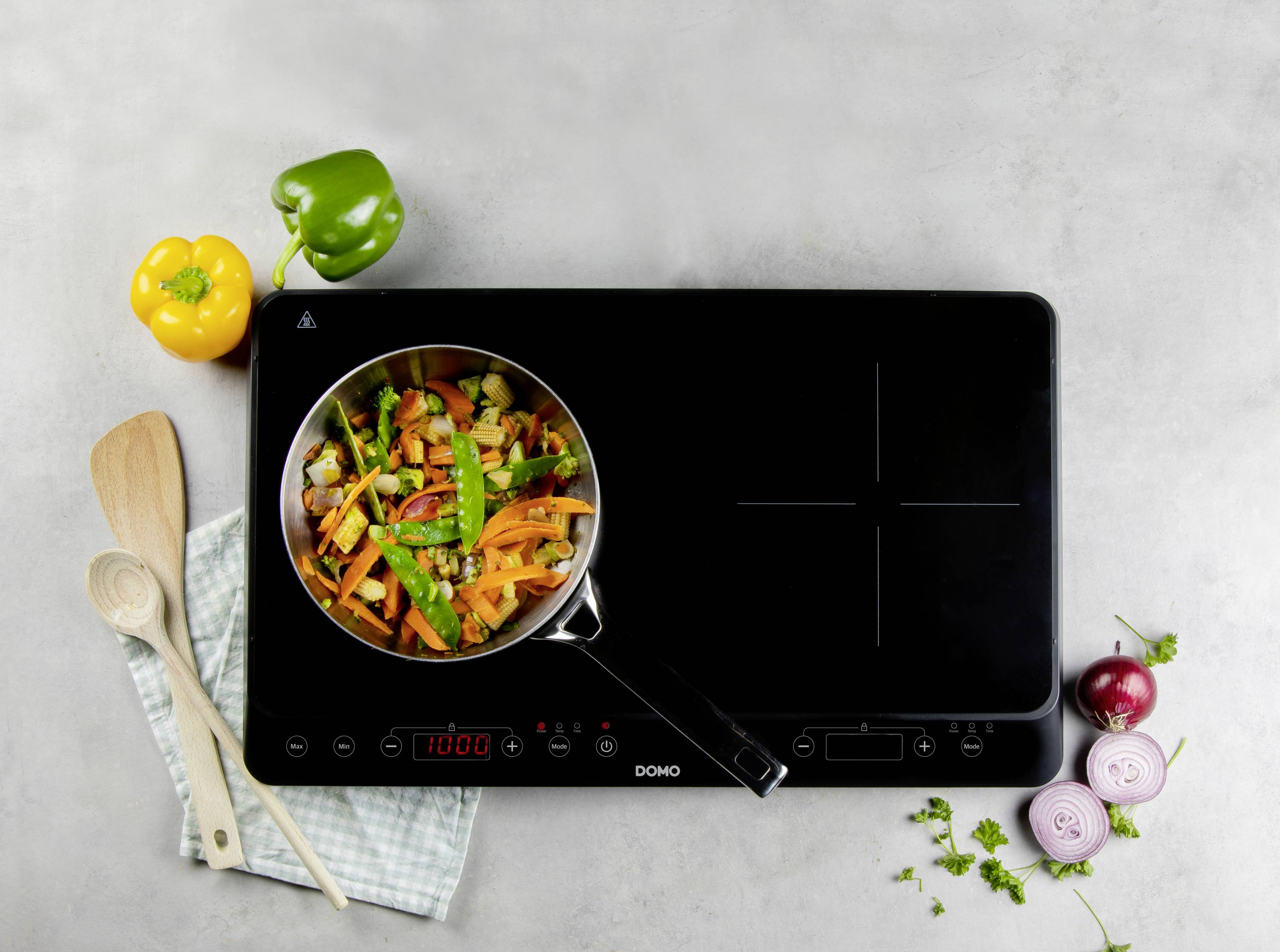 DOMO DO338IP Induction hob with display, Timer function