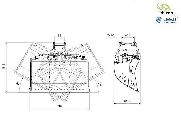 Thicon Models 58318 1:14 Trenching bucket 1 pc(s)