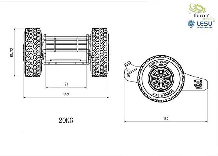 Thicon Models 58319 1:14 Wheel trolley 1 pc(s)