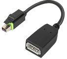 Lenovo 4X90Q93975 Mini DisplayPort Adapter [1x - 1x DisplayPort] Black