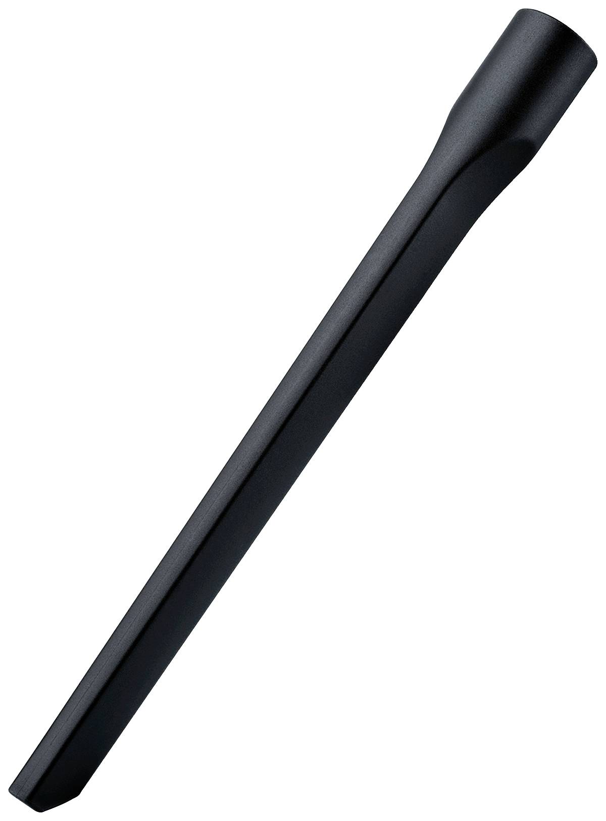 Black tool with a slender, cylindrical handle and a wider, conical end.