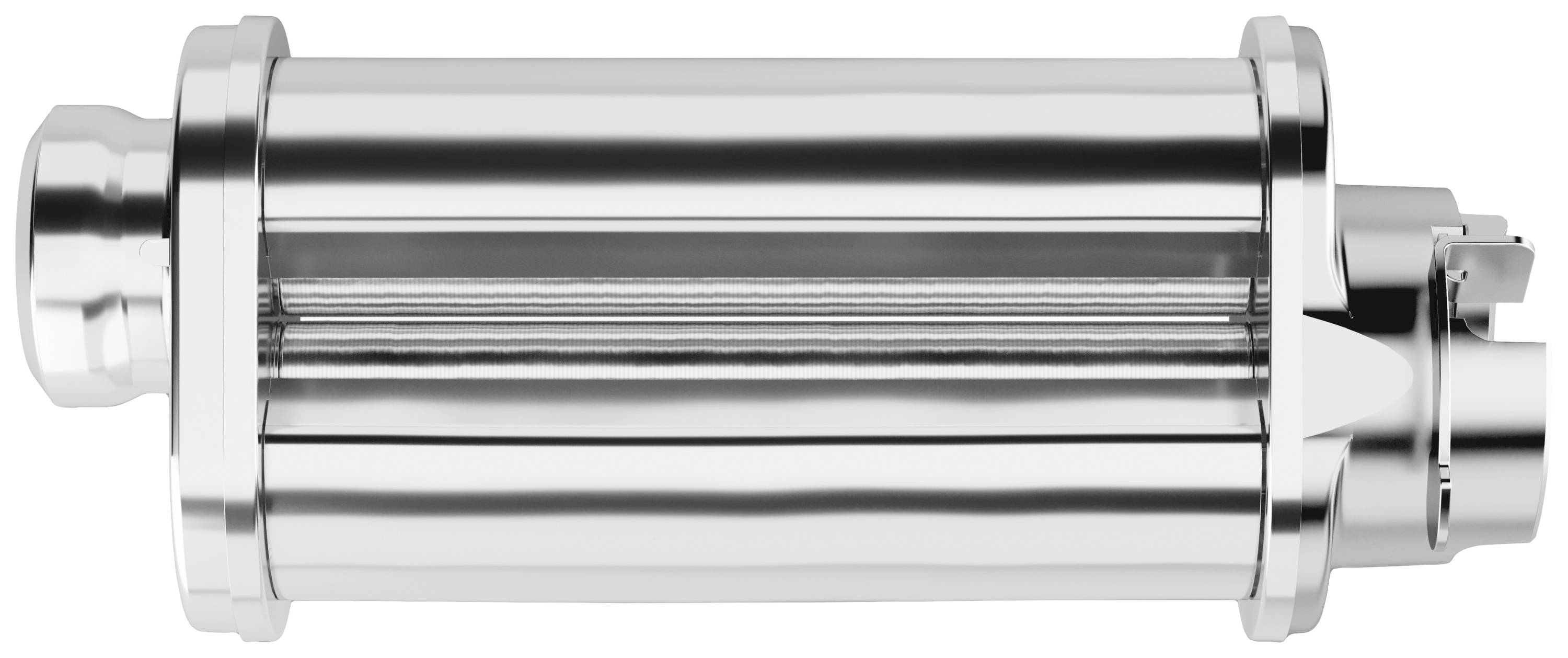 Metal cylinder with a shiny surface, possibly a machine part or an axle.