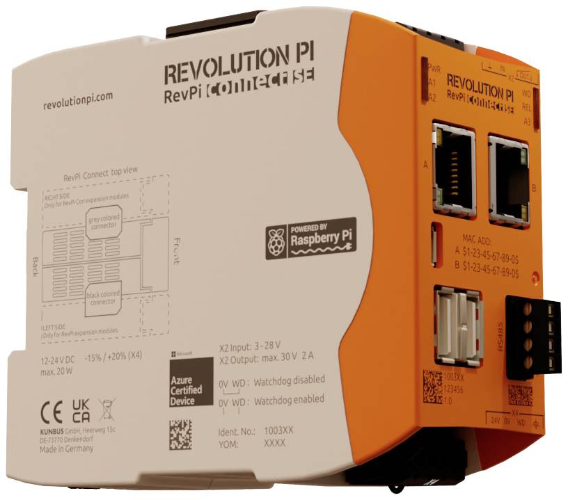 Revolution Pi by Kunbus RevPi Connect SE 32 GB PR100370 PLC add-on module 24 V DC