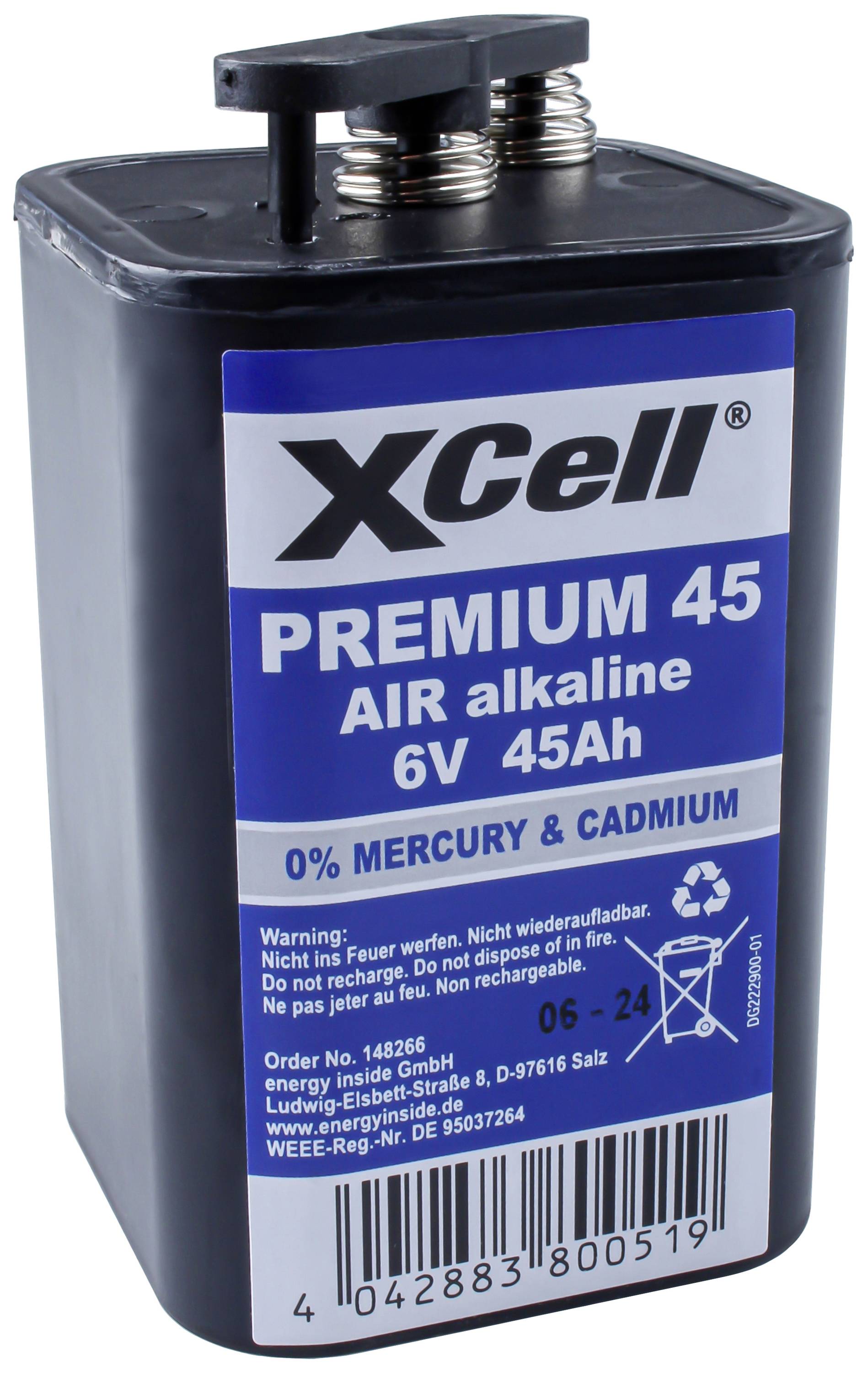 XCell Premium 45 Non-standard battery 4R25 Coil spring contact Zinc air 6 V 45000 mAh 1 pc(s)