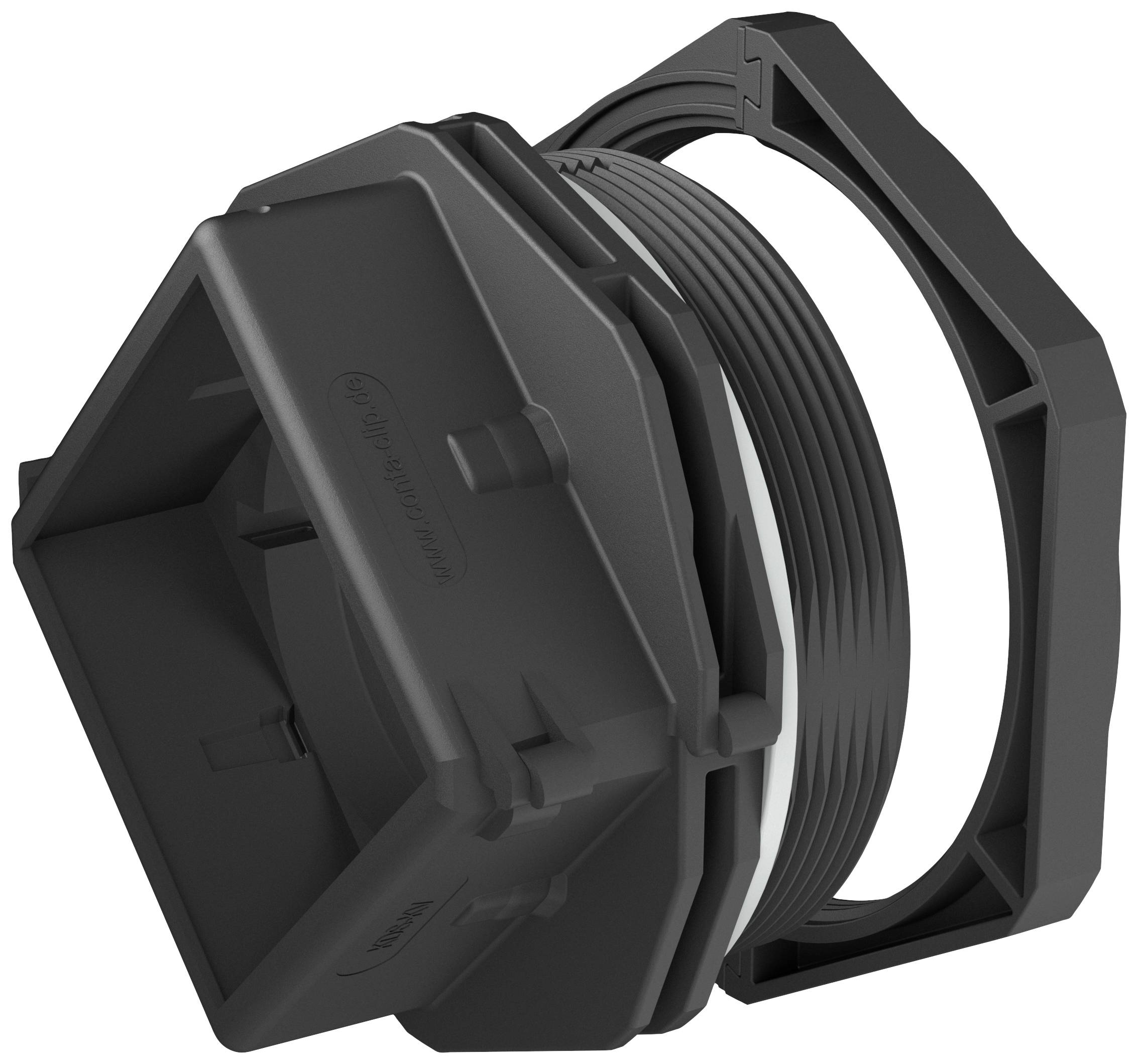 CONTA-CLIP 28613.4 Cable gland with locknut, with seal, with strain relief M40 Polyamide 6.6 Black 5 pc(s)