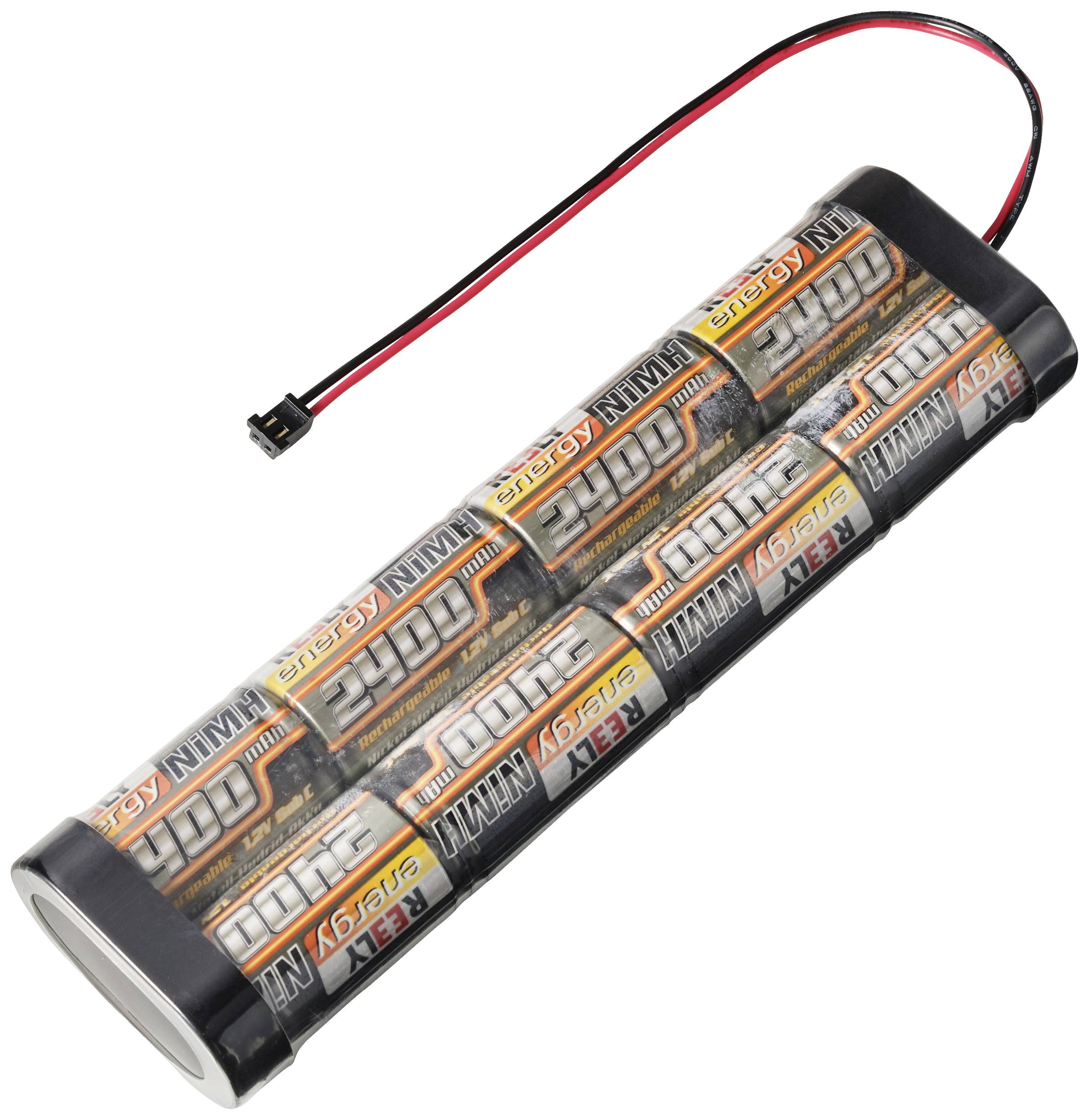 A battery pack comprising six AA batteries with red and black cables for powering electronic devices.