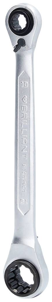 Brilliant Tools BT013901 Double-ended ratcheting box wrench set Spanner size (metric) 10 - 19 mm