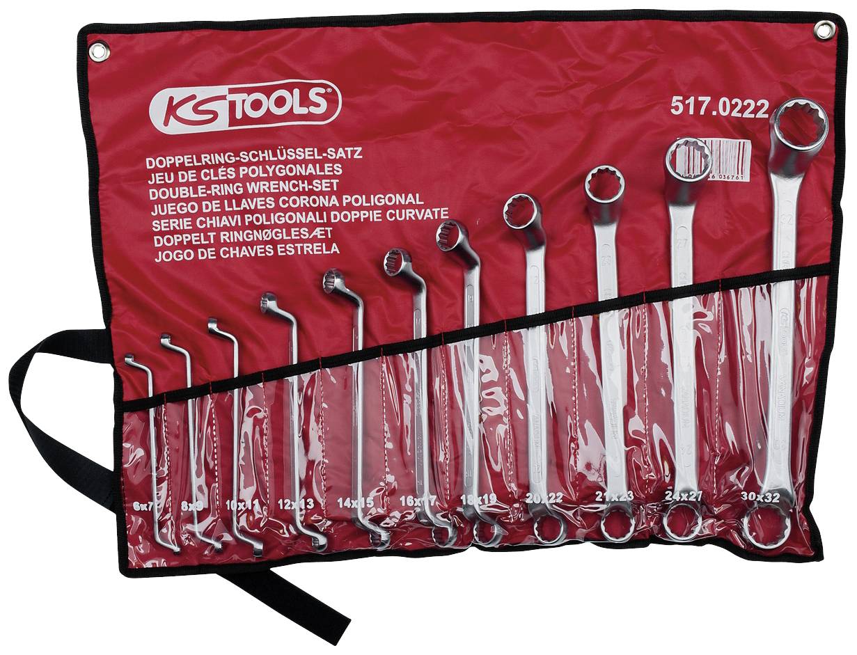 KS Tools 517.0222 517.0222 Box wrench 11-piece Spanner size (metric) 6 - 32 mm