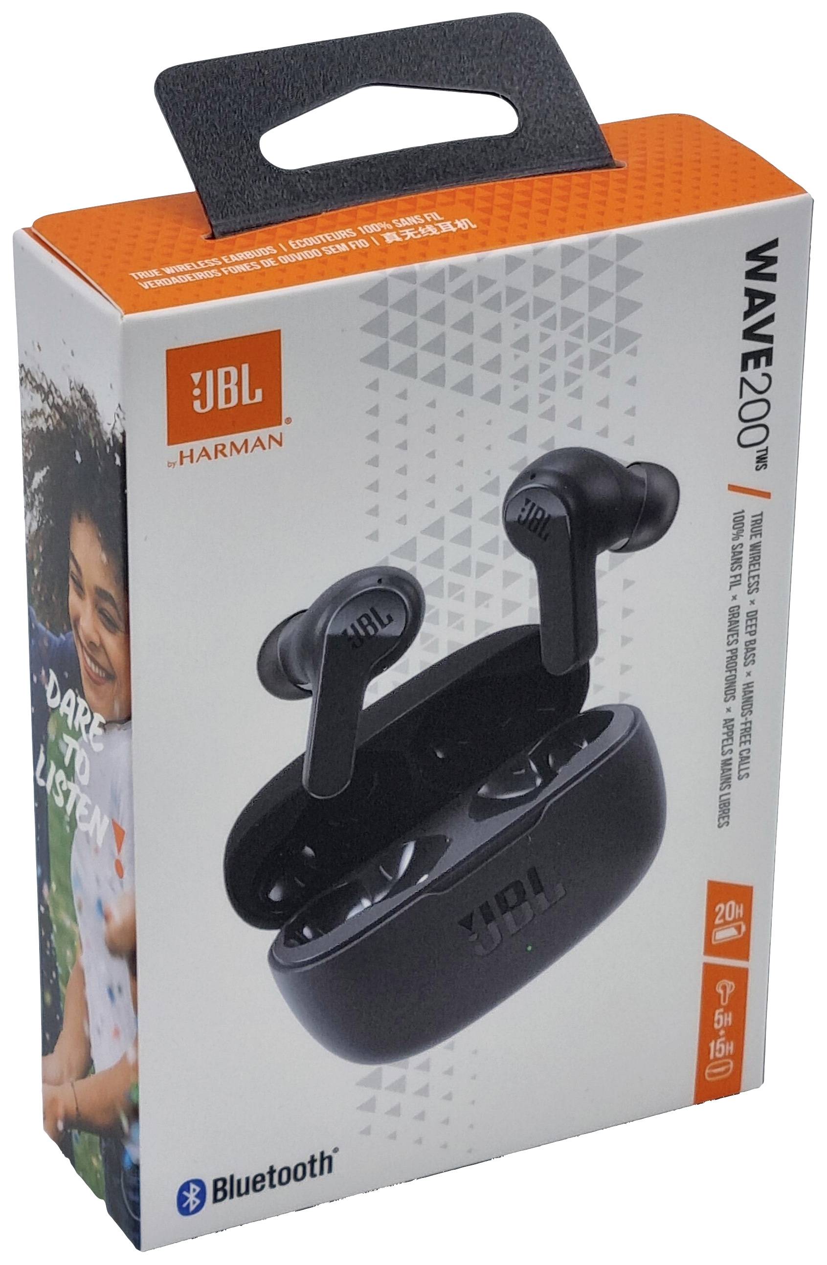 JBL Wave 200 TWS In-ear headset Bluetooth® (1075101) Stereo Black Mobile phone