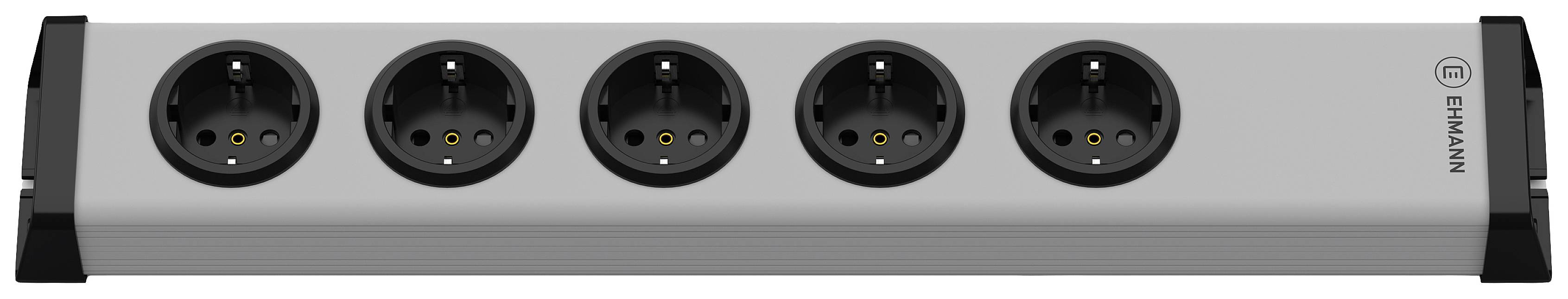 Ehmann 0200x00052300 Power strip (+ switch) Silver, Black 1 pc(s)