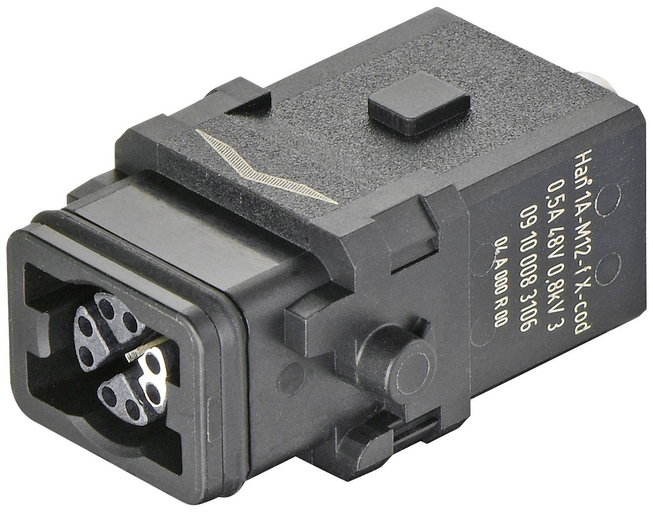Connector Han 1A-M12-f X-coded 09100083106 HARTING 1 pc(s)