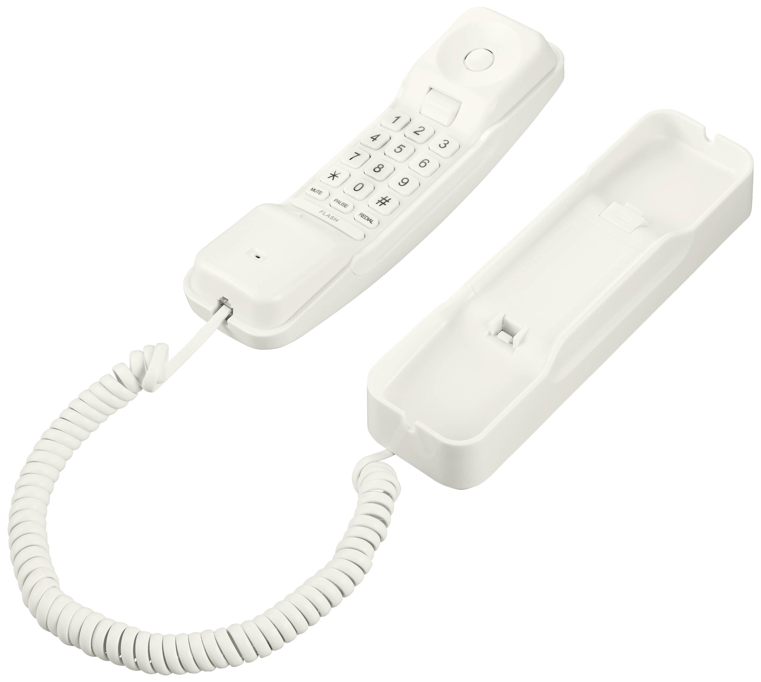 Renkforce RF-DP-200 Corded analogue Redial No display Creamy white