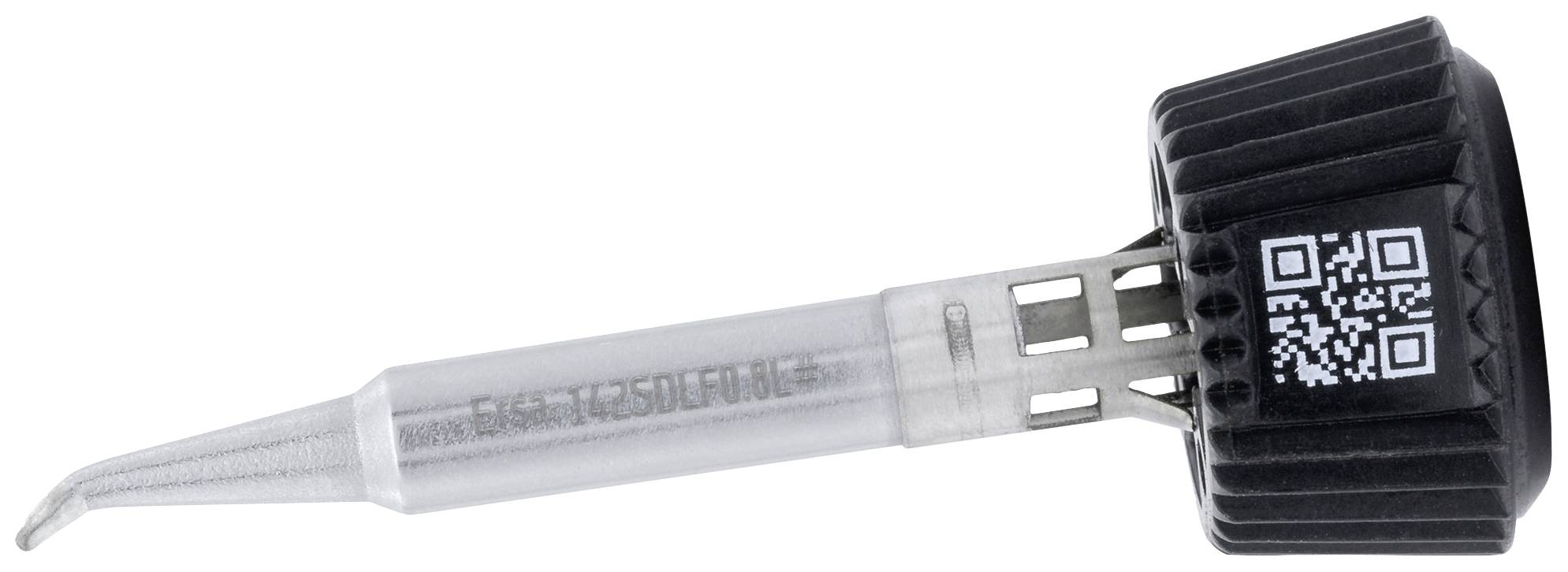 A pipette tip with a black screw cap and QR code, used for precise liquid transfer in laboratory applications.