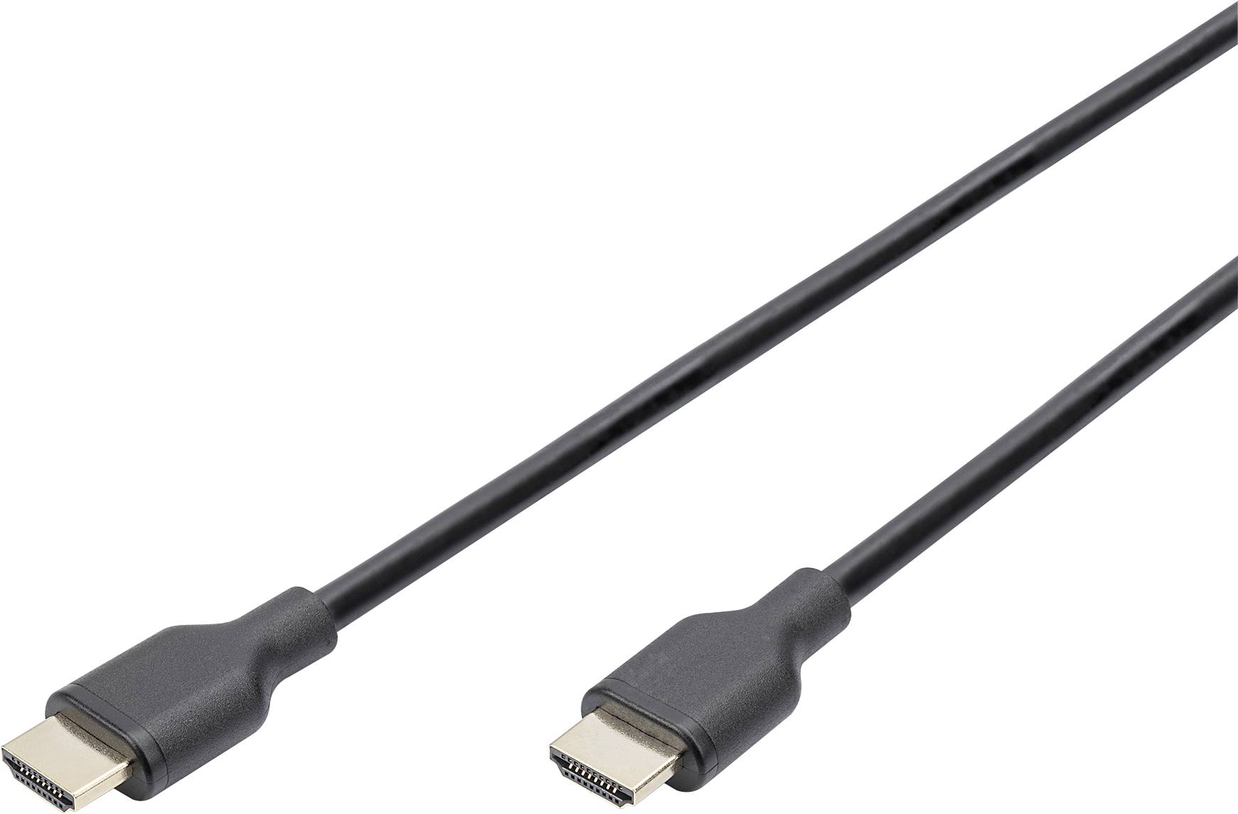 Digitus HDMI Cable HDMI-A plug 1.00 m Black DB-330124-010-S Ultra HD (8K), gold plated connectors HDMI cable