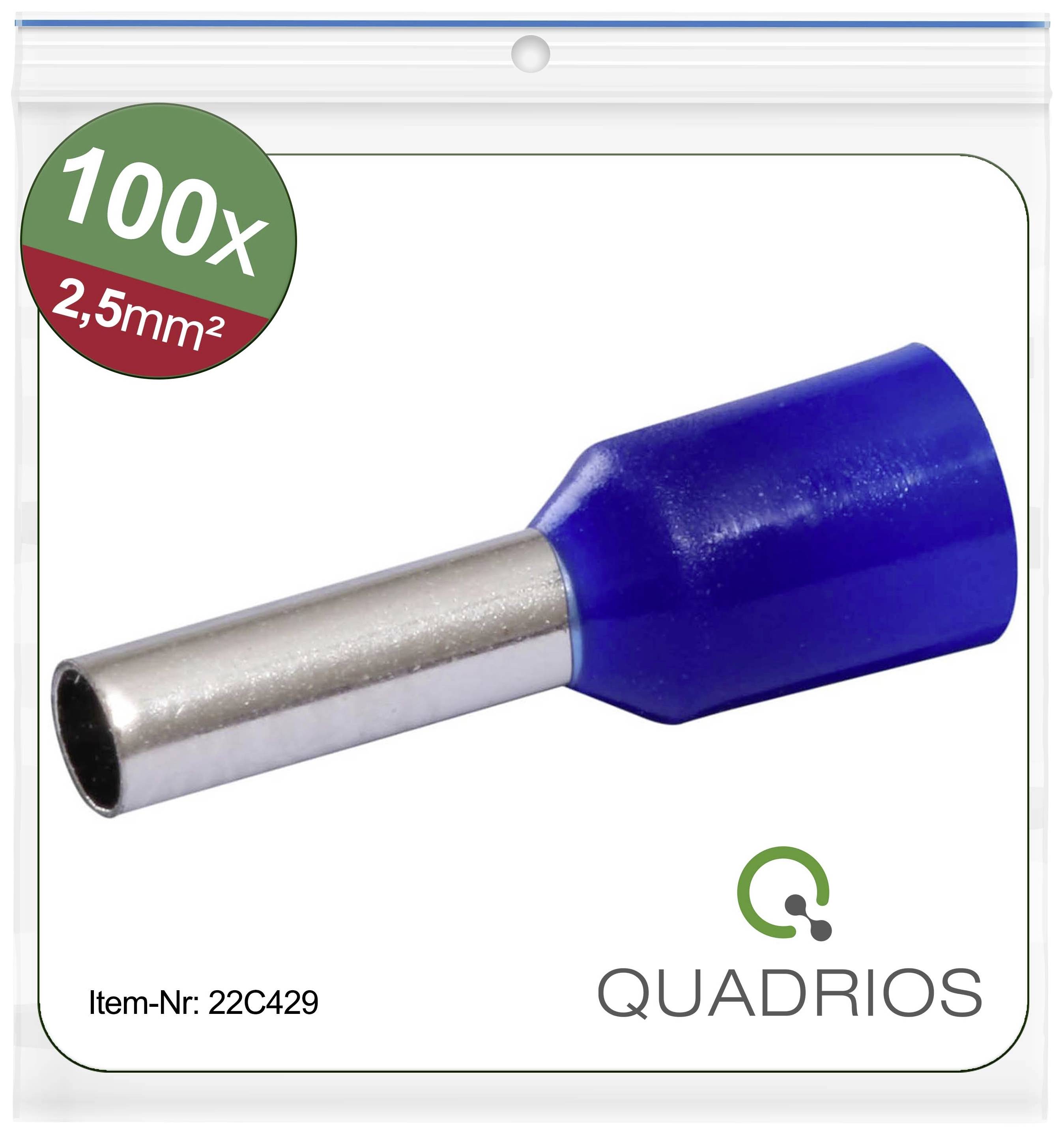 Quadrios 22C429 Ferrule 2.5 mm² Partially insulated Blue 1 Set