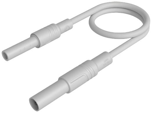 A grey, spiral-shaped cable with two identical connectors at each end.