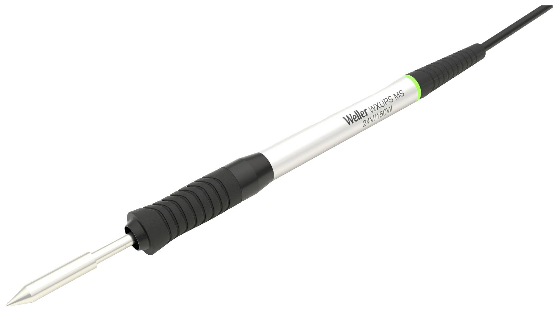 An electric soldering iron with a tip and black handle, suitable for soldering work in electronics and crafts.